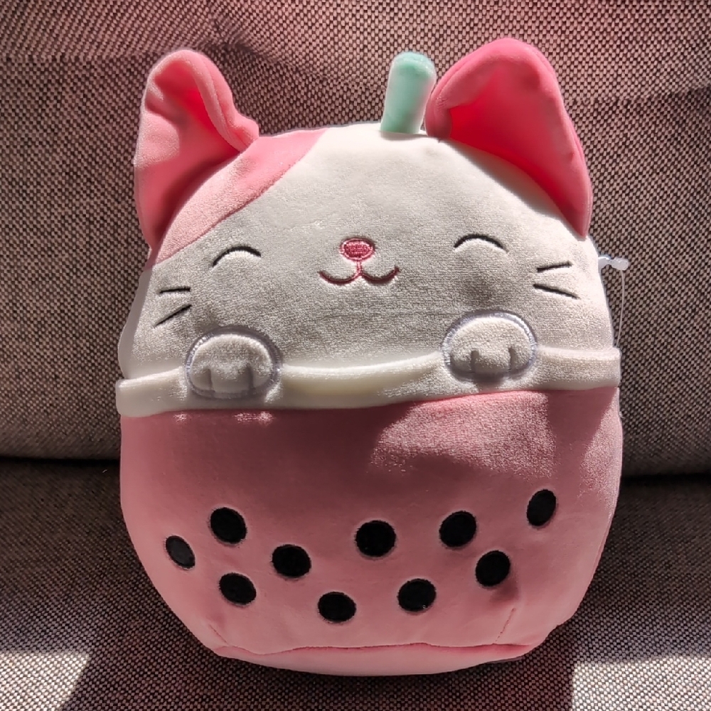 Roxy - Pink Boba/Bubble Tea Cat NWT